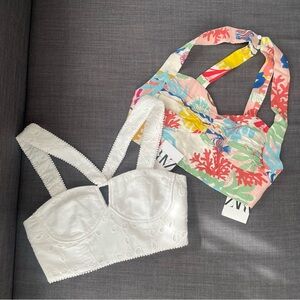 Zara bundle two crop tops Size SMALL